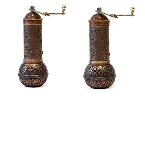 ABCBCA Türkische Tradition Kupfer Kaffeemühle Mini Edelstahlhand Manuelle Handgemachte Kaffeebohnengratte Mühlen Mühle…