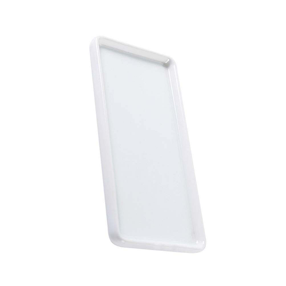 HEMOTON 2pcs Bathroom Ceramic Toothbrush Trays Holder Porcelain Vanity Tray Countertop Storage Organizer Small