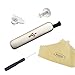 Mudder 5-in-1 Replacement Accessories for Samsung Galaxy S5, USB Charger Port Cover Flap Waterproof + Plastic Holder + Screw + Screwdriver + Cleaning Cloth (Golden)