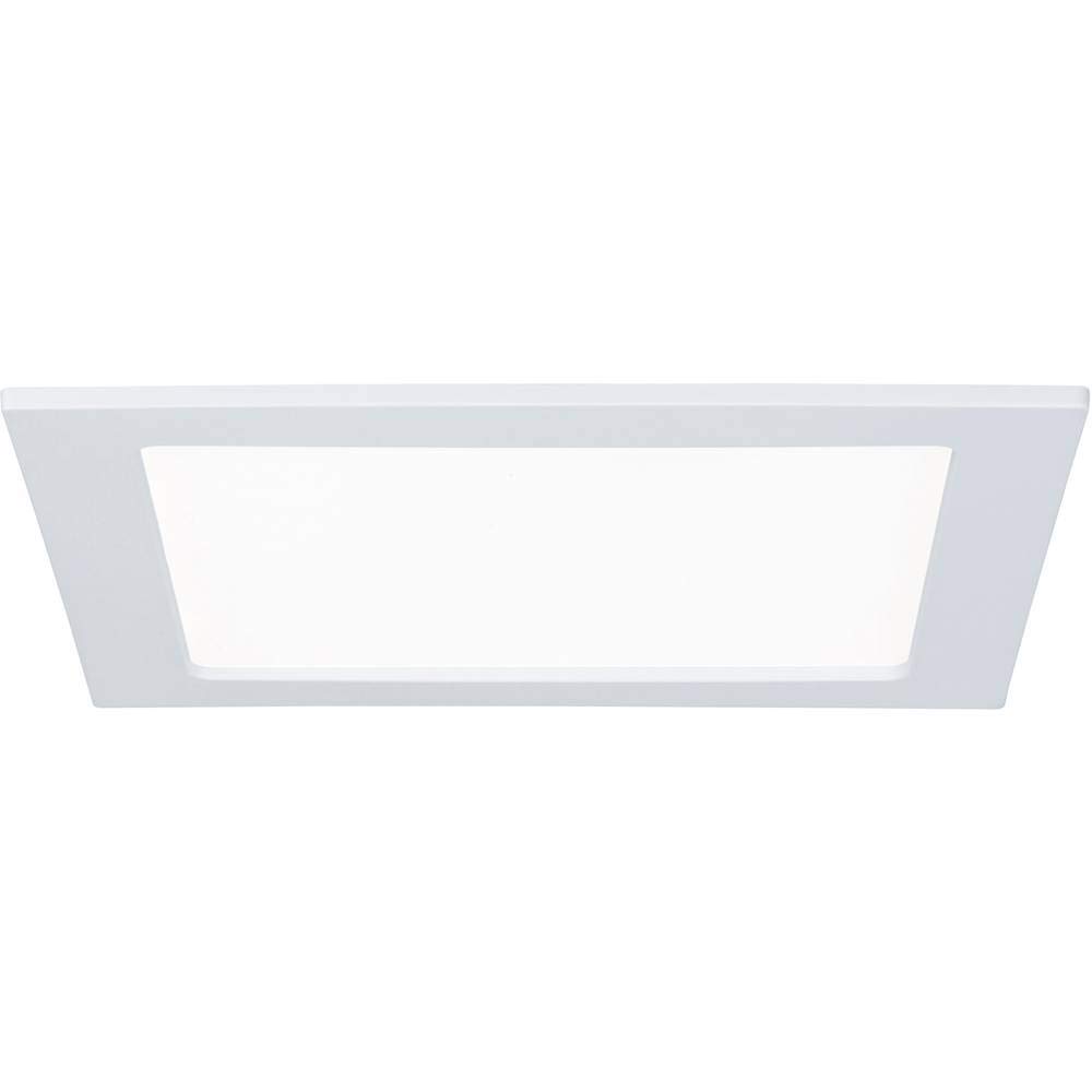 Paulmann 92066 Recessed Panel Square Ceiling Light 18 W Light 4000 K Neutral White LED Panel White IP44 Splashproof Includes Light Bulb Recessed Light Plastic 18 W