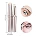 Eyebrow Hair Remover, Ruren Electric Eyebrow Trimmer for Women, Portable Painless Eyebrow Razor with Light (Battery Not Included), Rose Gold