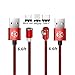 UGI 90 Degree Round L Cable Phone Charge Micro USB C Magnetic Type C Cable Right Angle 6.6ft Nylon Braided Cord Compatible for Android Samsung Galaxy S6,S7,S8,Huawei Phone X 8 7 6 Plus More Devices