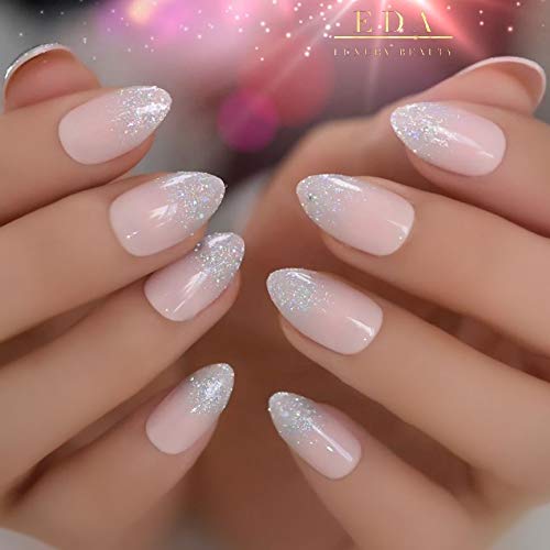 EDA LUXURY BEAUTY NATURAL NUDE PINK SILVER FRENCH GLAMOROUS DESIGN Full Cover Press On Gel Glitter Artificial Tips Acrylic False Nails Medium Long Oval Round Almond Stiletto Super Fashion Fake Nails 1 EDA LUXURY BEAUTY NATURAL NUDE PINK SILVER FRENCH GLAMOROUS DESIGN Full Cover Press On Gel Glitter Artificial Tips Acrylic False Nails Medium Long Oval Round Almond Stiletto Super Fashion Fake Nails