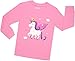 BebeBear Little Girls Horse Pajamas Set Children Christmas PJs 100% Cotton Sleepwear Size 6 Years, Pink-h