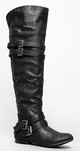 Nature Breeze Vickie-16H over knee boot Black 6