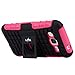 Core Prime Case, LK [Shock Absorption] Hybrid Dual Layer Armor Defender Protective Case Cover with Kickstand for Samsung Galaxy Core Prime, Hot Pink