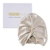 ZIMASILK 22 Momme 100% Mulberry Silk Sleep Cap for Women Hair Care,Natural Silk Hair Wrap for Sleeeping, Silk Bonnet…