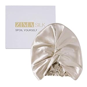 ZIMASILK-22-Momme-100-Mulberry-Silk-Sleep-Cap-for-Women-Hair-CareNatural-Silk-Hair-Wrap-for-Sleeeping-Silk-Bonnet-with-Elastic-Stay-On-Head-Classic-Pleated1Pc-Beige ZIMASILK 22 Momme 100% Mulberry Silk Sleep Cap for Women Hair Care,Natural Silk Hair Wrap for Sleeeping, Silk Bonnet…