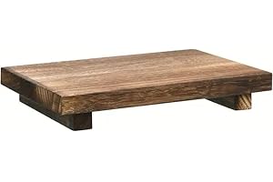 YYBD Wood Tray Small Wooden Soap Stand Brown Pedestal Stand Decorative Wooden Riser Kitchen Soap Dish Holder Rustic Candle Pl