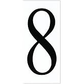 Seagull 90618-68 Traditional Address Number Tile from Address Light collection in White finish, 3.25 inches