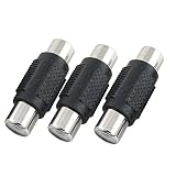 uxcell Replacement RCA Female to Female Connector Adapter 3Pcs