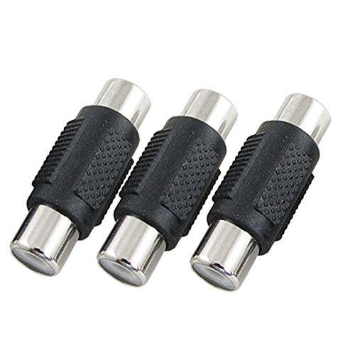 uxcell Replacement RCA Female to Female Connector Adapter 3Pcs