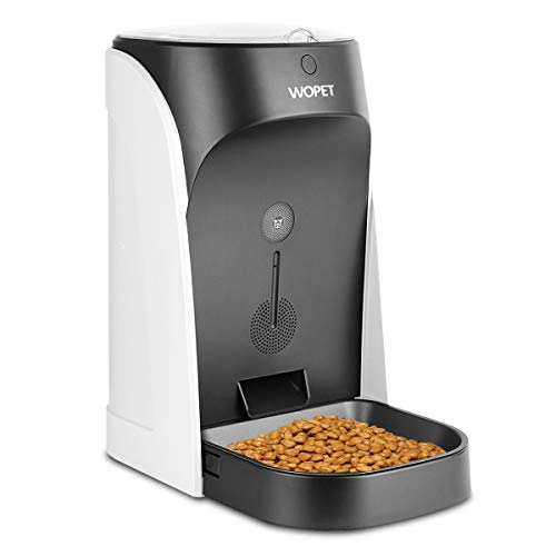 Automatic Cat Feeder,WOpet Pet Feeder Auto Dog Cat Feeder Stainless Steel Bowl,Portion Control & Voice Recording – Timer…