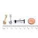 3PCS 14G Stainless Steel Women Tongue Ring Bar Stud Tongue Piercing Ring Barbell Body Piercing Heart Shape