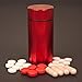 Stash Jar - Smell Proof Discreet Aluminum Storage Container with Airtight Seal (Ruby Red)