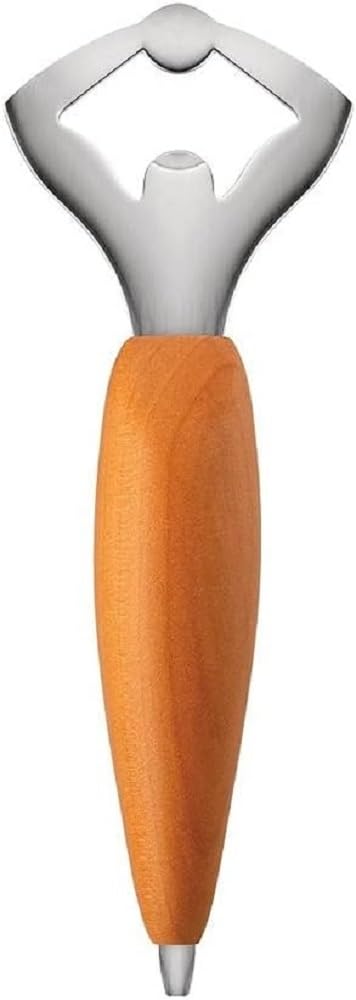 Alessi Ercolino AB07 - Design Bottle Opener in 18/10 Stainless Steel and Birch Wood