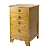 Winsome Wood Honey Pine Filing Cabinet - Extra Storage Drawers