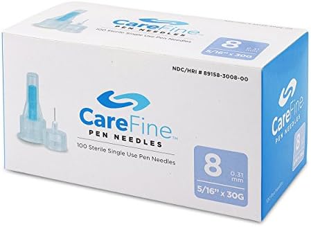 CareFine Insulin Pen Needles (8mm, 30G) - CASE of 30 boxes ($4.99 each)