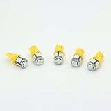 HERCOO Roof Cab LED Lights Bulbs T10 168 Aftermarket Replacement for Ford F150 F250 F350 F450 F550 (Qty:5, Amber)