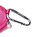 Case Star Â Hot Pink Earphone handsfree Headset Hard EVA Case - Clamshell/MESH Style with Zipper Enclosure, Inner Pocket, and Durable Exterior + Silver Climbing Carabiner with Case star Cellphone Bag