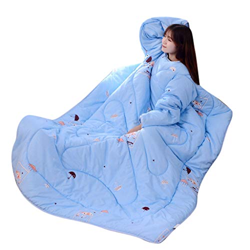 image for Quaanti Wearable Blanket with Sleeves Winter Lazy Bed Couch Quilt Comf