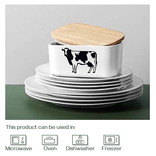 DOWAN Butter Dish with Lid Cow Butter Dish Butter Dishes with Covers