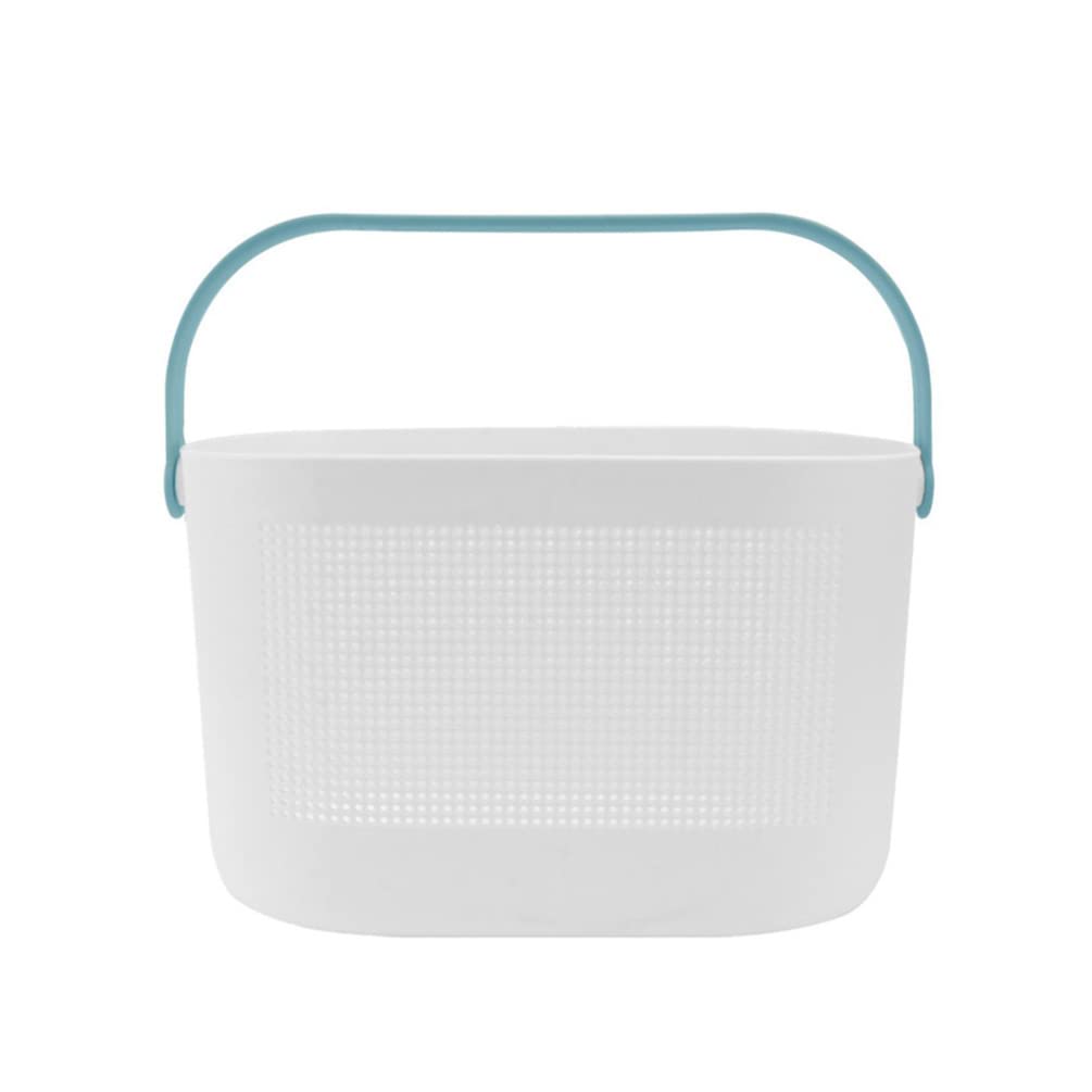 Cabilock Portable Shower Caddy with Handle 12 Inch Plastic Carrying Basket for Bathroom Storage and Organisation Lightweight Tote for Home Dorm and Kitchen