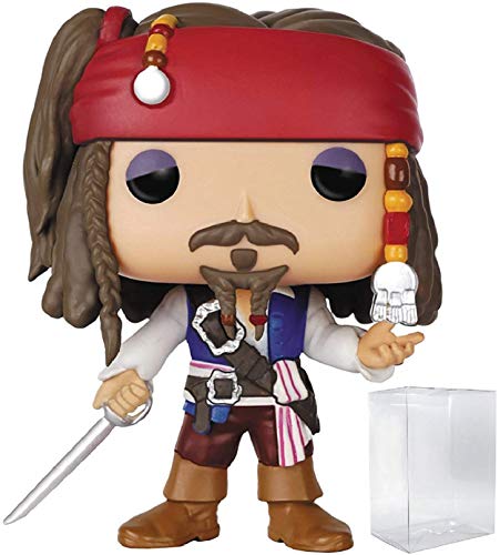 Funko Pop! Disney: Pirates of The Caribbean - Captain Jack Sparrow Vinyl Figure (Bundled with Pop Box Protector Case)