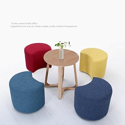 Solid Wood Sofa Stool Fabric Short Stool Shoe Creative Design Ottoman 44 44 41cm Chairs Seats Color Red Amazon Com Au Home