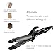 Baiyea Hair Straightener Professional Flat Iron Curling Wand 2 In 1 Anti-Static Ceramic Technology Straightens Curls Dual Voltage Adjustable Temp LCD Display for All Hair Type …
