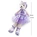 Wewill Super Cute Plush Ballerina Teddy Bear Stuffed Animal Creative Toy 15-Inch (Purple)