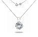 Sterling Silver 7mm 2tcw Round Cubic Zirconia Pendant Necklace, 18