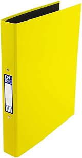 Oxford Premium A4 Ring Binder Yellow 25mm 40mm Spine Laminated Paper on Board