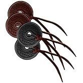 Basket Tooled Leather Bit Guards