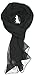 Ted and Jack - Solid Silk Lightweight Accent Scarf (Black)