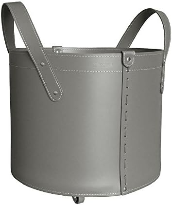 Redondo Color Leña de piel color marrón, caja de cuero, bolso de cuero.: Amazon.es: Hogar