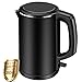 Electric Kettle, CUSIBOX 1.5L Double Wall 100% Stainless Steel Tea Kettle Cool Touch, 1500W Fast Boil Cordless Water Kettle with Auto Shut-Off & Boil Dry Protection