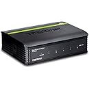 TRENDnet 5-Port Unmanaged 10/100 Mbps GREENnet Ethernet Desktop Plastic Housing Switch, TE100-S5