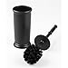 MetroDecor mDesign Toilet Bowl Brush and Plunger for Bathroom, Black, Set of 2