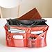 KLOUD City Orange Multi-Color Nylon Travel Organizer Bag with Cleaning Cloth