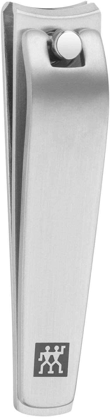ZWILLING Nail Clipper (for Fingernails and toenails, Strong Leverage, Slightly Curved Cutting Edge, Hypoallergenic), Premium, Silver, 60 mm