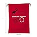 HBlife Personalized Santa Sack,Christmas Gift Bag Cotton Santa Bag with Drawstring Size 19.7 x27.6 Inch (Red)