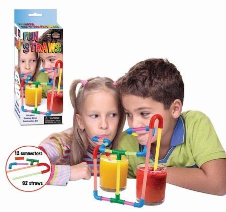 Build Your Own Straw Kit - Fun Drinking Straw, Kids Toy - Construct A Crazy Way To Drink Your Favorite Beverage