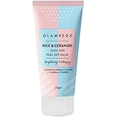 Glamveda Korean Glass Skin Rice & Ceramide Peel Off Mask for Men & Women | Face Mask for Reduces Signs of Ageing, Skin Brightening & Even Tone Complexion |For Dry & Dull Skin | Face Pack 100g