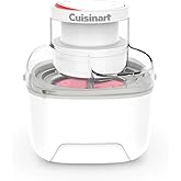 Cuisinart Compact Single-Serve Ice Cream Maker, 1-Pint Capacity, Easy Cleaning, White (ICE-M10C)