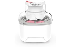 Cuisinart Compact Single-Serve Ice Cream Maker, 1-Pint Capacity, Easy Cleaning, White (ICE-M10C)