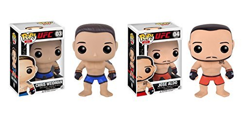 Funko POP UFC: Chris Weidman and Jose Aldo Toy Action Figure - 2 Piece BUNDLE (Best Of Jose Aldo)