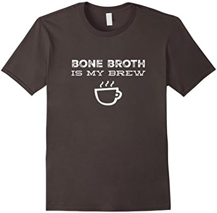 Men's Bone Broth Is My Brew Steaming Mug T Shirt 3XL Asphalt