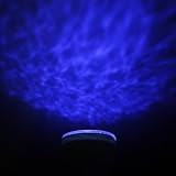 IDS Ocean Daren Wave Light Projector Speaker, 3.5mm Audio Jack and Built-In Speakers, Blue LED