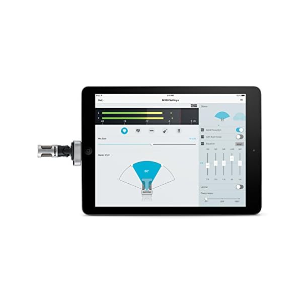 Shure MV88 Tragbares iOS-Mikrofon für iPhone/iPad/iPod über Lightning Connector, Soundqualität, digitales Stereo… – Bild 6